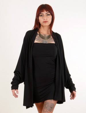 Cardigan Toonzshop Daedra Bat Wing Sleeve Long Cardigan Dama Negrii | LVZEBAF-28