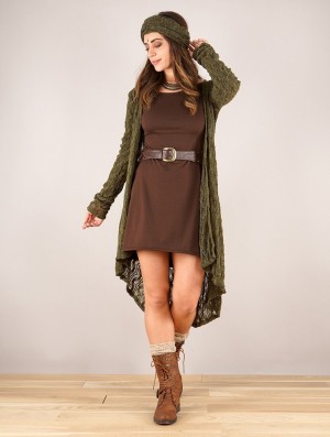 Cardigan Toonzshop Kalyäa Crochet Cardigan Dama Masline Verzi Verzi | LGOQXCP-84