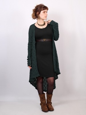 Cardigan Toonzshop Kalyäa Crochet Cardigan Dama Gri | MXCRZIQ-07