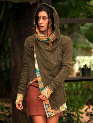 Cardigan Toonzshop Namkha Iguazu Cardigan Dama Verzi | RDWSHYE-82