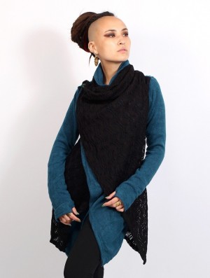 Cardigan Toonzshop Namkha Tisya Crochet Cardigan Dama Albastri | JSVCWXM-69