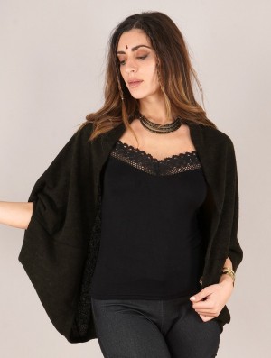 Cardigan Toonzshop Yesenia Bat Sleeve Cardigan Dama Negrii | GCLOJDK-82