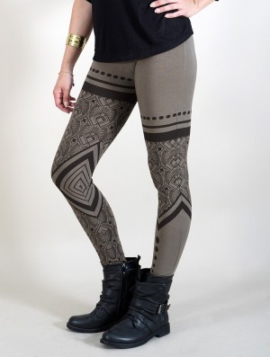 Colanti Toonzshop Rinji Floral Circuit Printed Long Leggings Dama Gri | UHJCRDP-94