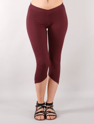 Colanti Toonzshop Shayäa Short Pointy Leggings Dama Wine | CTMXDOZ-08
