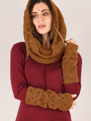 Fingerless gloves-legwarmers Toonzshop Yüm Crochet Arm Warmers Dama Rusty | CXEJMKL-83