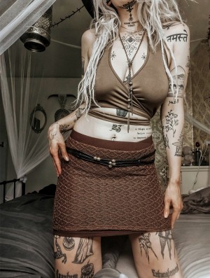 Fusta Toonzshop Ayüuki Crochet Mini Skirt Dama Maro | YDOPQWE-23
