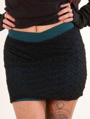 Fusta Toonzshop Ayüuki Crochet Mini Skirt Dama Negrii Albastri | OVESAQF-73