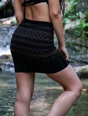 Fusta Toonzshop Ilmarë Aztec Printed Mini Skirt Dama Negrii | UOMPGVA-07