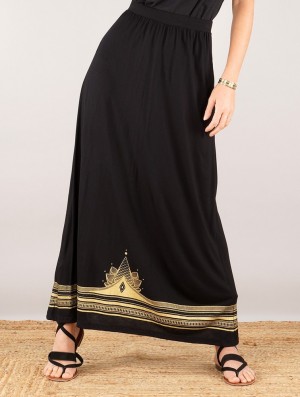 Fusta Toonzshop Lotus Elerinna High Waist Maxi Skirt Dama Negrii | IGSEOHD-46