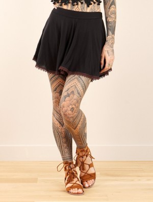Fusta Toonzshop Sulawesi Flared Skort Style Skirt Dama Negrii | POYBGZX-59