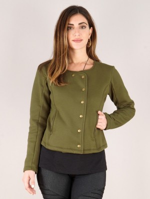 Geaca Toonzshop Athelleen Perfecto Style Jacket Dama Verzi | QYPFRNU-26