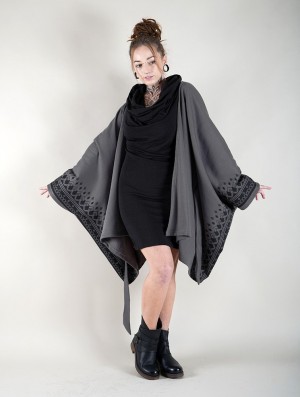 Geaca Toonzshop Melian Kimono Jacket Dama Gri | CVYKLQU-87