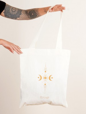 Genti Toonzshop Luna Ayyur Tote Bag Dama Bej | HDLXGCE-87