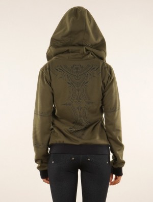 Hanorac cu Gluga Toonzshop Vidar Zohraa Zipped Hoodie Dama Kaki | GPKREOW-02