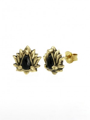 Jewels Toonzshop Saguna Onyx Stud Earrings Dama | GISTKAX-82