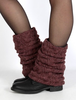 Legwarmer Toonzshop Naïlae Crochet Legwarmers Dama Wine | JMKLFEG-70