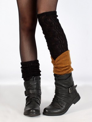 Legwarmer Toonzshop Naïlo Crochet Legwarmer Dama Negrii | GQJDIEA-34