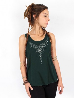 Maiou Toonzshop Kyaani Printed Tank Top Dama Argintii | HGZYBFE-85