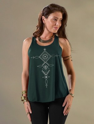 Maiou Toonzshop Luunja Printed Tank Top Dama Argintii | DCQBGTP-56