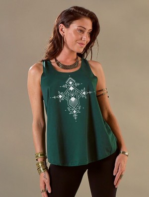 Maiou Toonzshop Mazica Printed Tank Top Dama Argintii | WYQFGTL-76