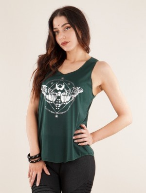 Maiou Toonzshop Nightmoth Printed Tank Top Dama Argintii | XIPUVWK-69