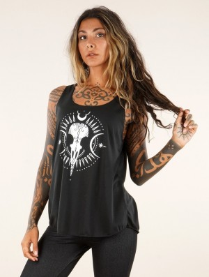 Maiou Toonzshop Ridaloo Printed Tank Top Dama Negrii Albi | EORKGFH-39