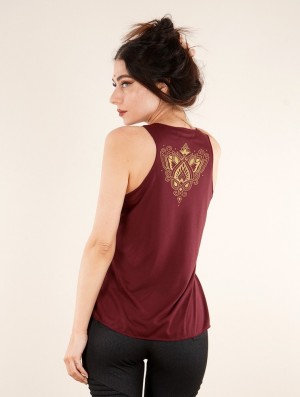Maiou Toonzshop Talah Printed Tank Top Dama Aurii | IXEJHPV-35