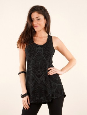 Maiou Toonzshop Yavana Africa Printed Racerback Tank Top Dama Negrii | AKFYPEL-72