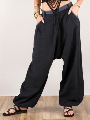 Pantaloni Toonzshop Niharika Gender Neutral Sarouel Pants Dama Negrii | AFRYMJW-08