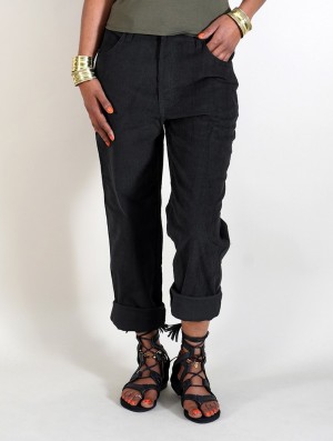 Pantaloni Toonzshop Ottarah Corduroy Pants Dama Negrii | NTLXSMG-13