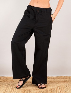 Pantaloni Toonzshop Tiloh Flared Loose Pants Dama Negrii | CURADVS-69
