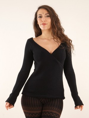 Pulover Toonzshop Endarial Reversible Open Work Knit Sweater Dama Negrii | JAMYXSH-82