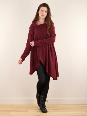 Pulover Toonzshop Inika Poncho Pullover Dama Wine | WPVYRME-79