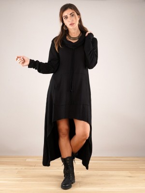 Pulover Toonzshop Isaya Oversize Hooded Sweater Dama Negrii | RJFQCIS-08