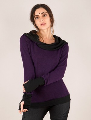 Pulover Toonzshop Janjira Pullover Dama Violet Negrii | TSUFJYD-07