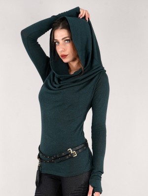 Pulover Toonzshop Kali Cowl Neck Sweater Dama Albastru Deschis | ZVWNBLG-47