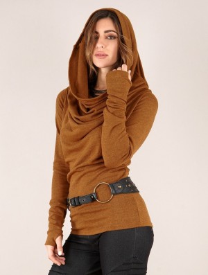 Pulover Toonzshop Kali Cowl Neck Sweater Dama Rusty | PIETVBO-64