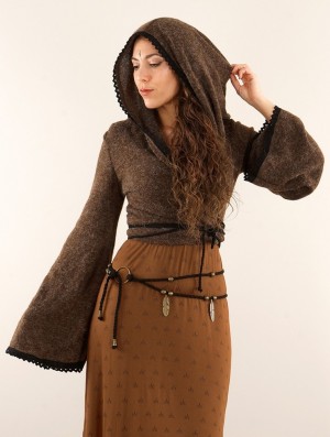 Pulover Toonzshop Luna Moth Wrap-over Pullover Bolero Dama Maro | NLDTHWI-89