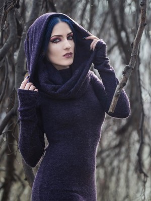 Pulover Toonzshop Mantra Big Collar Sweater Dama Violet | WGIVUJK-13