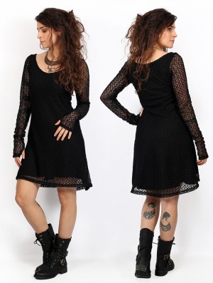 Rochie Toonzshop Alchemÿa Crochet Lining Dress Dama Negrii | UEOQYBK-14