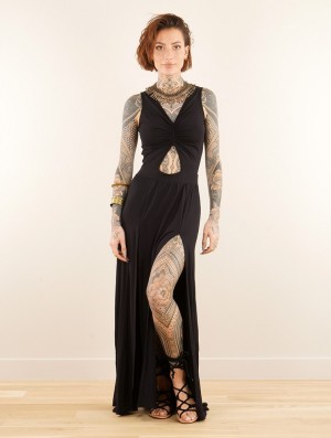 Rochie Toonzshop Andreas Long Split Strappy Dress Dama Negrii | UJWKMGR-82