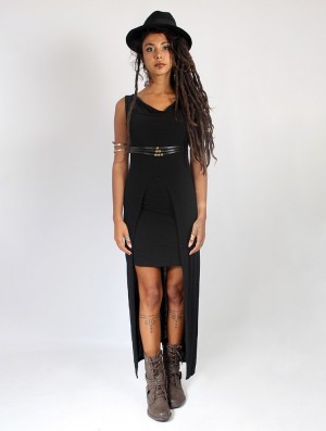 Rochie Toonzshop Azeälya Long Dress Dama Negrii | JQXSGRF-89