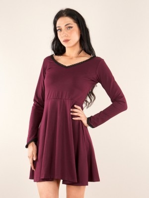 Rochie Toonzshop Bohemian Dress "Proserpine" Dama Wine | EWRXSUH-93
