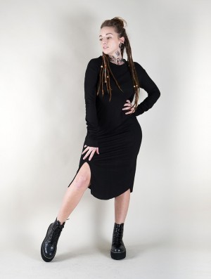 Rochie Toonzshop Elwing Midi Dress Dama Negrii | EAGFSBN-42