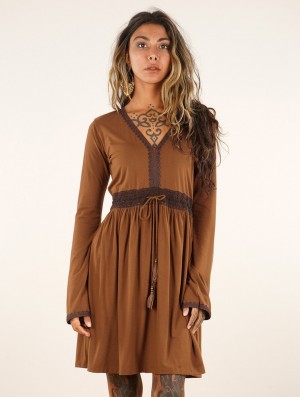Rochie Toonzshop Firiel Long Sleeve Dress With Crochet Detail Dama Maro | UWGASLD-12