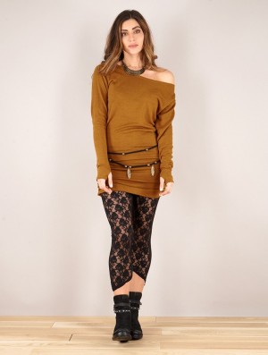 Rochie Toonzshop Kayäaz Batwing Sleeve Sweater Dress Dama Rusty | VJOCEAH-94