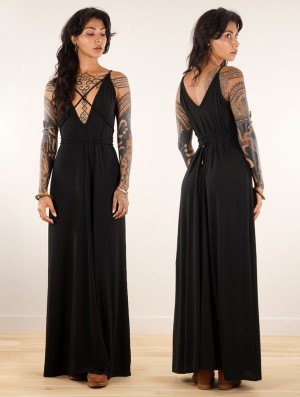 Rochie Toonzshop Lazüli Loose And Reversible Strappy Long Dress Dama Negrii | TZQFCEV-09