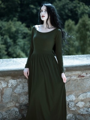 Rochie Toonzshop Lotus Artanis Long Sleeve Long Dress Dress Dama Verzi | IBGEFOP-51
