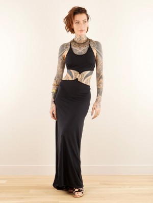 Rochie Toonzshop Luwak Bare Back Strappy Long Dress Dama Negrii | RLINJEW-94