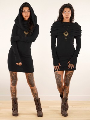 Rochie Toonzshop Mantra Sweater Dress Dama Negrii | ZTPMHKF-92